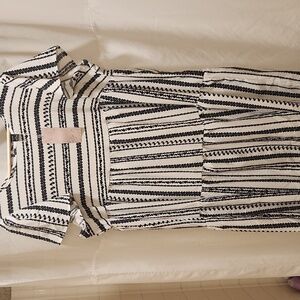 Black and White Dainty Floral Print Dress